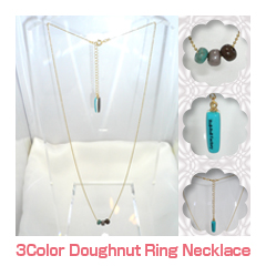 3Color Doughnut Ring Necklace